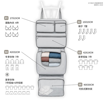 步步收衣物收納袋｜最強旅行行動衣櫃
